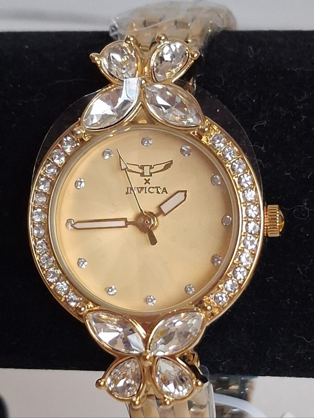 Invicta Wildflower Rose Gold Crystal Butterfly Watch Model 69094 NWT MSRP $395